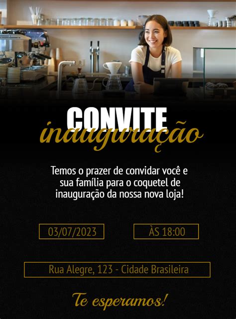 convite inauguração loja